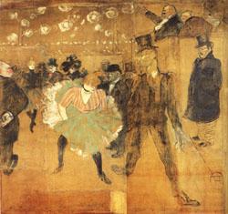 Henri De Toulouse-Lautrec Dancing at he Moulin Rouge china oil painting image